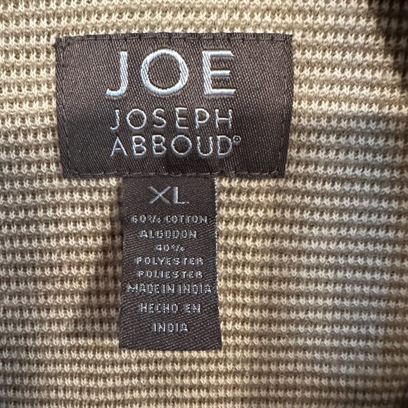 JOE Joseph Abboud 1/4 Zip Pullover Sweater Light Brown Long Sleeves Mens Size XL - Picture 3 of 5